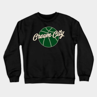 Cream City Milwaukee Basketball Fan Bucks Wisconsin Crewneck Sweatshirt
